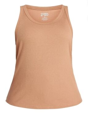 Terra & Sky Ribbed Crewneck Tank Top - Beige Tan Two Of Them ♡♡
